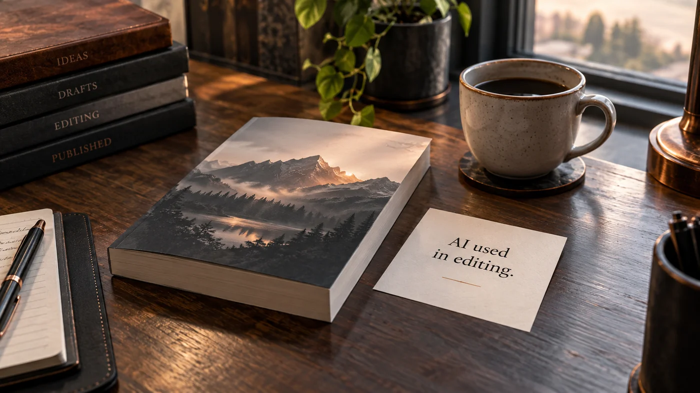 A finished book with a short note that AI was used in editing.